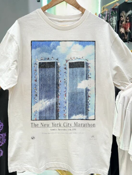George P Other - New York City Marathon Washed White Tee